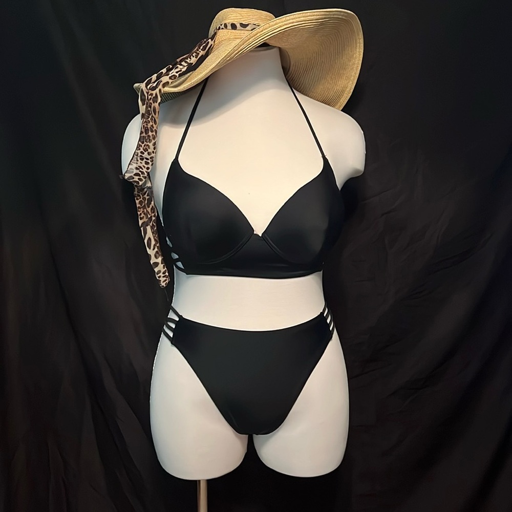 Black Cut-Out Bikini Set